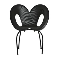 moroso - chaise ripple - noir foncé ral9005/mat/structure acier laqué/lxhxp 68x80x59cm