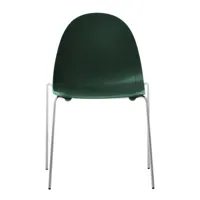 moroso - chaise de jardin impossible wood - vert mousse ral6005/coque d'assise polypropylène/lxhxp 53x75x53cm/patins en polypropylène/structure tube d
