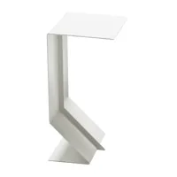 moroso - table d'appoint mark - blanc de craie ral9002/acier revêtu par poudre/lxhxp 27x51x25cm