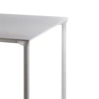 plank - table à manger de jardin monza 160x80x73cm - blanc/hpl fundermax fh/lxlxh 160x80x73cm/structure aluminium blanc revêtu par poudre