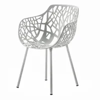 fast - chaise avec accoudoirs forest - gris poudré/peint par poudrage/pxhxp 56x80x56cm