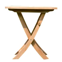 jan kurtz - table pliante/table de balcon town - naturel/teck certifié fsc/pxhxp 70x75x70cm