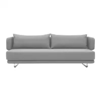 softline - canapé-lit jasper - clair gris/étoffe vision 445/lxhxp 212x72x83cm/taie de canapé et coussin extractible