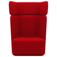 softline - fauteuil avec dossier haut basket - rouge/feutre 622/lxhxp 95x126x74cm