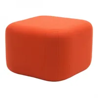 softline - pouf/table d'appoint quadro - orange/feutre 624/lxpxh 58x58x39cm