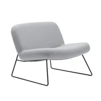 softline - fauteuil java - clair gris/étoffe vision 445/lxhxp 80x67x78cm/structure noir