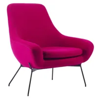 softline - fauteuil noomi string - violet/étoffe feutre 629/lxhxp 84x90x76cm/pieds noir