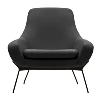 softline - fauteuil noomi string - anthracite/étoffe feutre melange 610/lxhxp 84x90x76cm/pieds noir