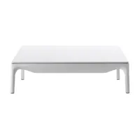 mdf italia - yale low - table basse carré - blanc/plateau de table résine/lxpxh 180x75x75x19cm80x40cm/structure laqué blanc mat