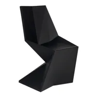 vondom - chaise de jardin vertex - noir/mat/hxlxp 86x53x53cm