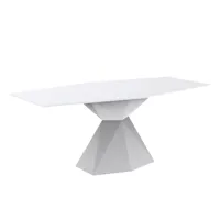 vondom - table de jardin vertex 94x180cm - blanc/mat/lxlxh 94x180x72cm