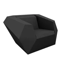 vondom - fauteuil de jardin faz - noir/mat/lxhxp 120x70x100cm