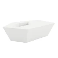 vondom - table basse de jardin faz - blanc/mat/lxlxh 110x70x32cm