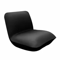 vondom - chaise longue de jardin pillow - noir/mat/hxlxp 75x82x94cm