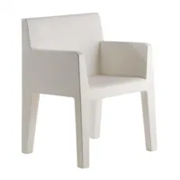 vondom - chaise de jardin avec accoudoirs jut - blanc/mat/lxhxp 58x80x55cm