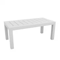 vondom - table de jardin jut 90x180x75cm - blanc/mat/lxlxh 180x90x75cm