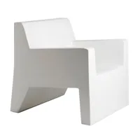 vondom - fauteuil de jardin jut - blanc/mat/lxhxp 80x82x80cm