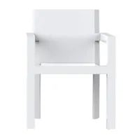 vondom - chaise de jardin avec accoudoirs frame - blanc/mat/hxlxp 80x50x54cm/pour une utilisation intérieure et extérieure