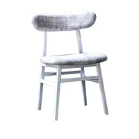 gervasoni - brick 221 - chaise - gris/structure blanc/siège en dos rembourré/étoffe iuta grigio/55x50x79cm