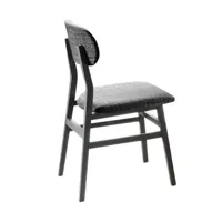 gervasoni - brick 223 - chaise - gris/structure gris/siège en dos rembourré/étoffe iuta grigio/50x46x83cm