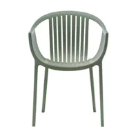 pedrali - chaise de jardin avec accoudoirs tatami 306 - vert/uv-résistant/hxlxp 78x58x61.5cm/100% recyclable