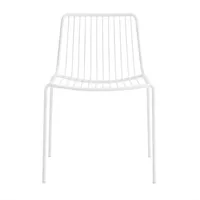 pedrali - nolita 3650 - chaise de jardin/ dossier bas - blanc