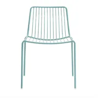 pedrali - nolita 3650 - chaise de jardin/ dossier bas - turquoise