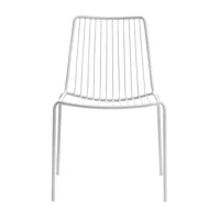 pedrali - chaise de jardin/ dossier haut nolita 3651 - blanc/hxlxp 84x55x60cm