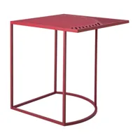 petite friture - table d'appoint iso-b - bordeaux/peinture époxy grainée/pour usages indoor & outdoor/lxpxh 40x40x42.5cm
