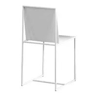 zeus - chaise slim sissi - blanc gaufré/laqué époxy/pxhxp 37x80x43cm/pour intérieur et extérieur