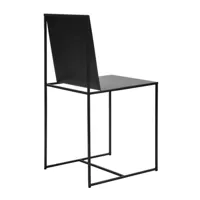 zeus - chaise slim sissi - noir cuivre sable effet/laqué époxy/pxhxp 37x80x43cm/seulement pour intérieur
