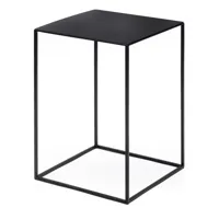 zeus - table d'appoint slim irony 31x31cm - noir cuivre sable effet/pxhxp 31x64x31cm/laqué époxy/structure noir cuivre sable effet