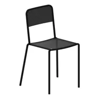 zeus - chaise ginger - noir cuivre sable effet/métal déployé/laqué époxy/pxpxh 49x51x81cm/structure noir cuivre sable effet 1,5x1,5cm