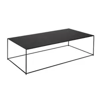 zeus - table d'appoint slim irony 124x62x34cm - noir cuivre sable effet/tôle d'acier/laqué époxy/structure noir cuivre sable effet