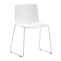 fredericia - chaise luge pato - blanc/assise polypropylène/lxhxp 54,5x79x51cm/structure acier