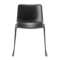 fredericia - chaise luge pato - noir/assise polypropylène/lxhxp 54,5x79x51cm/structure acier
