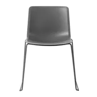 fredericia - chaise luge pato - gris quartz/assise polypropylène/lxhxp 54,5x79x51cm/structure acier