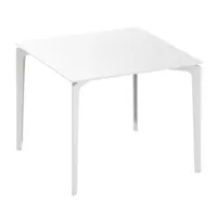 fast - table de jardin allsize 90x90cm - blanc/laqué/lxlxh 91x91x74cm/structure aluminium laqué