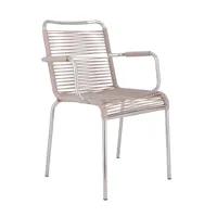 jan kurtz - chaise de jardin mya spaghetti - taupe/lxhxp 57x85x57cm/charge maximale : 120 kg