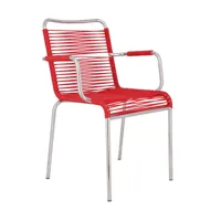 jan kurtz - chaise de jardin mya spaghetti - rouge/lxhxp 57x85x57cm/charge maximale : 120 kg