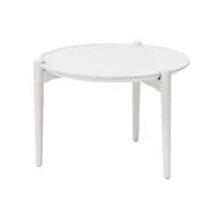 design house stockholm - table d'appoint aria low - blanc/hxø 37x50cm
