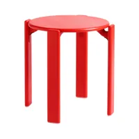 hay - table basse rey - rouge écarlate/laqué à base d'eau/siège placage hêtre/structure hêtre massif/avec patins en feutre
