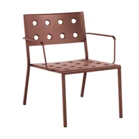 hay - fauteuil de jardin balcony - rouge de fer/revêtu par poudre/lxhxp 63x72x69,5cm