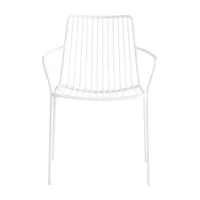 pedrali - chaise avec accoudoirs/dossier haut nolita 3656 - blanc/hxlxp 84.5x59.5x58cm