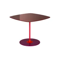 kartell - table d'appoint thierry basso h 40cm - bordeaux/laqué/lxhxp 50x40x50cm/structure acier laqué