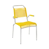 embru - chaise avec accoudoirs altorfer modèle 1141 - jaune signalisation/galvanisé à chaud/lxlxh 54x64x89cm/empilable