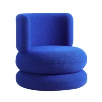 verpan - fauteuil easy - bleu/étoffe dedar karandash 006/hxø 82,5x80cm