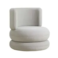 verpan - fauteuil easy - gris clair/étoffe kvadrat vidar 222/hxø 82,5x80cm