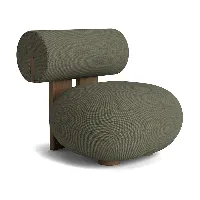norr 11 - chaise longue hippo chêne légèrement fumé - vert foncé/fiord 2 - 961/lxhxp 70x71x81cm