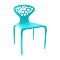 moroso - chaise avec des trous supernatural - turquoise pant. 7467/mat/lxhxp 49x81x50cm